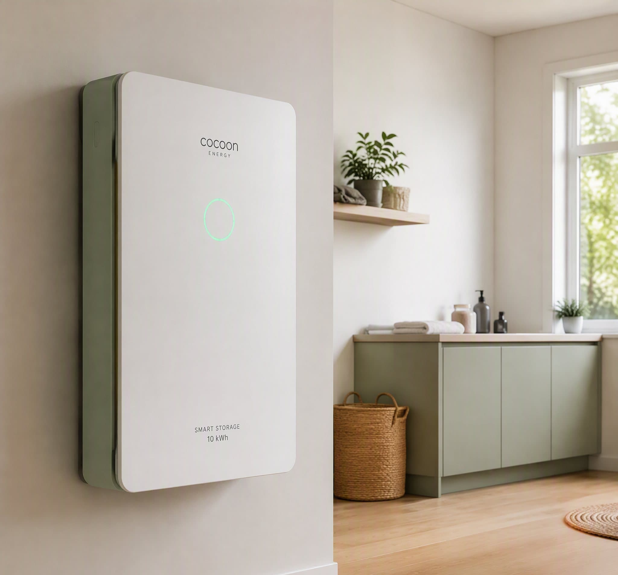 Thuisbatterij in een moderne woning